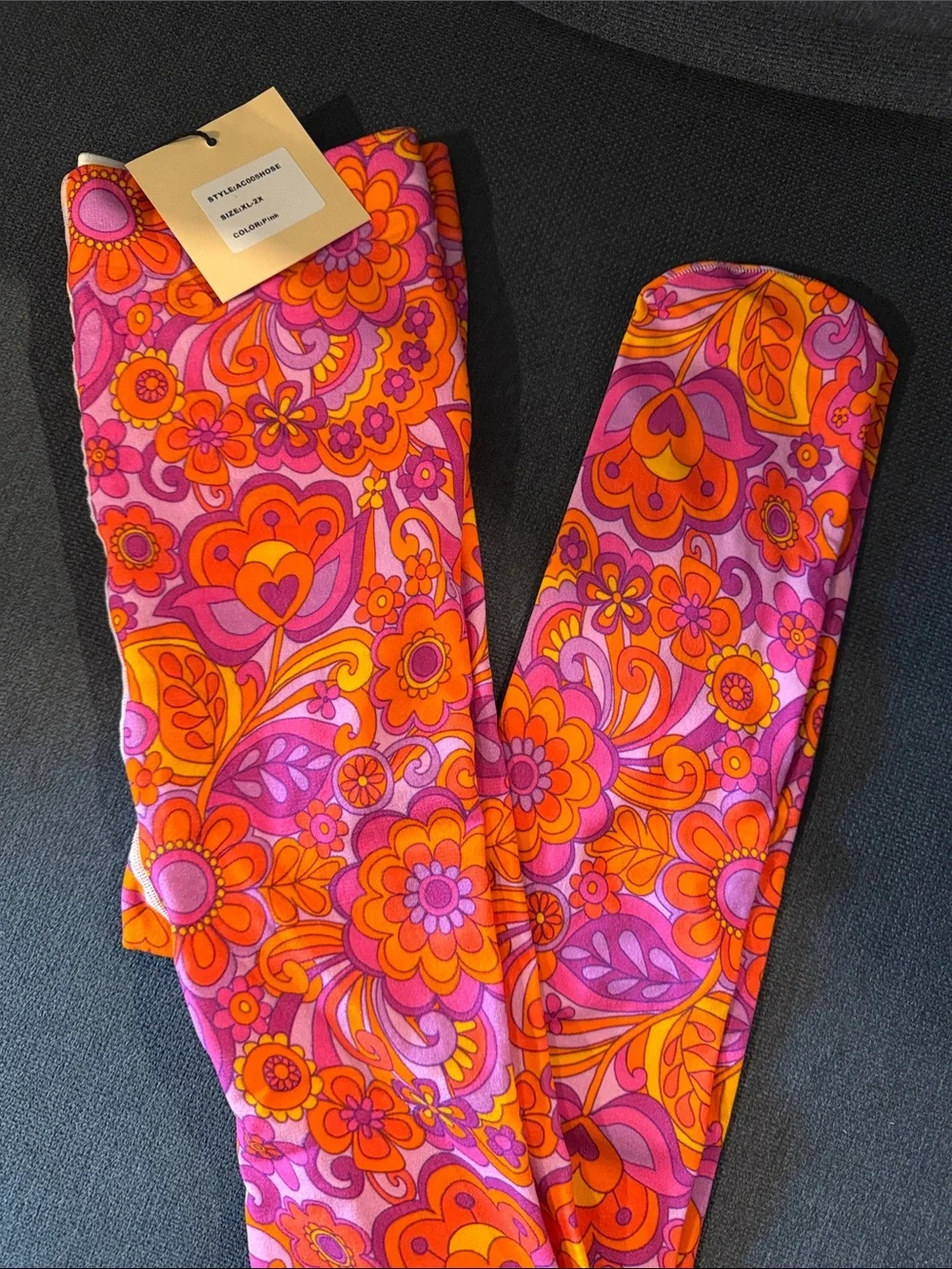 NWT Smak Parlour Pink Floral Tights